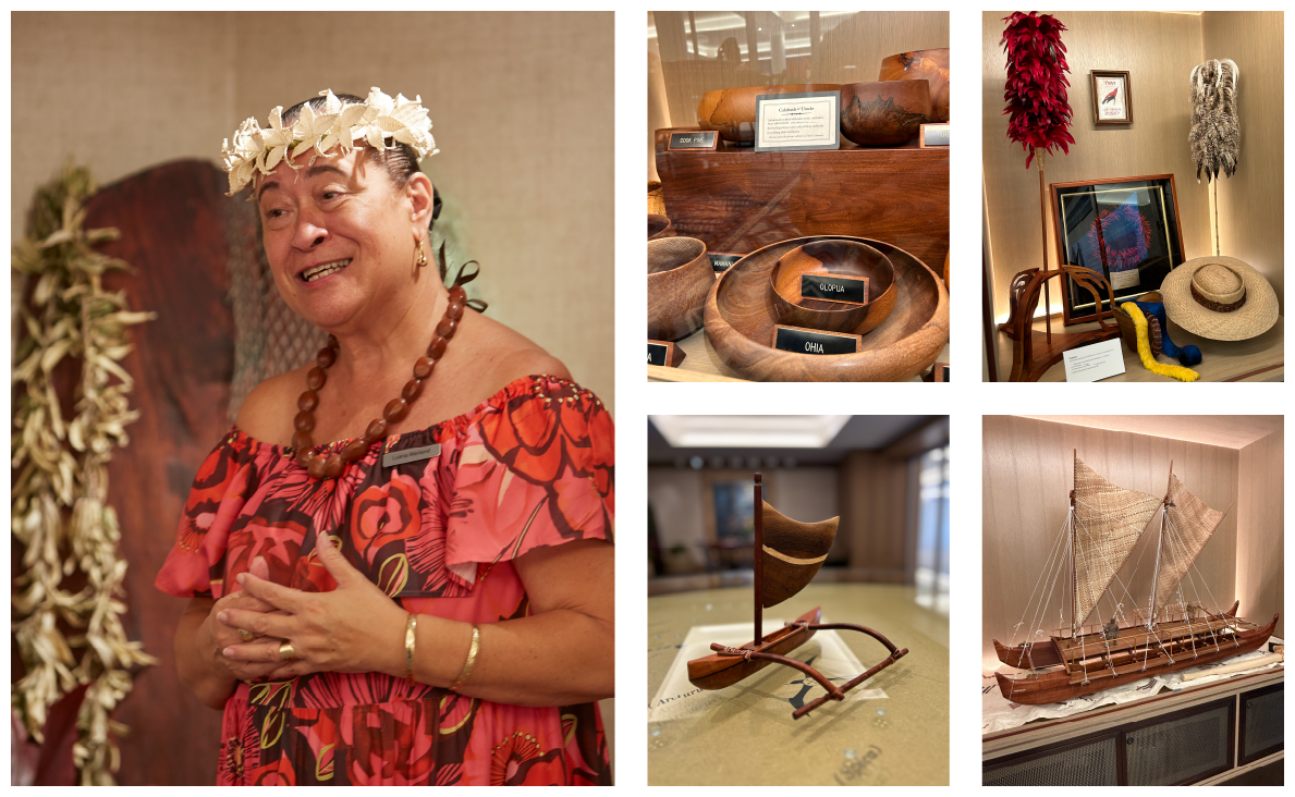ハワイアンカルチャーの伝統と旬のアートが息づく館内